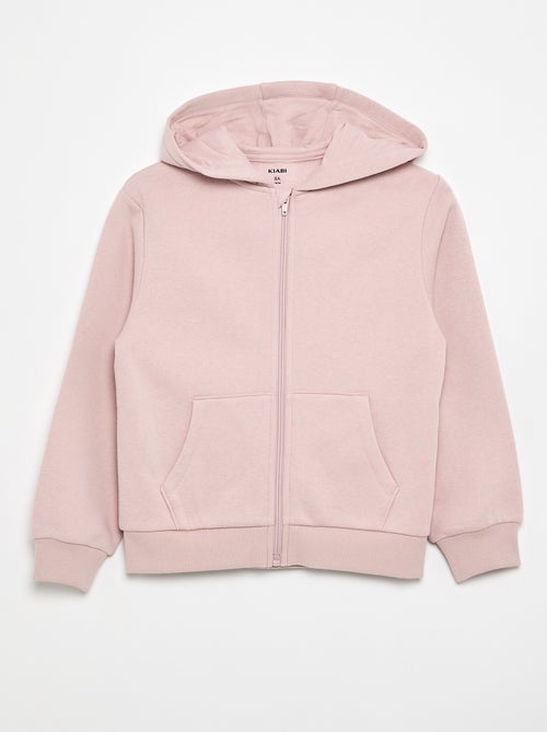 Felpa basic con cappuccio e zip - Kiabi