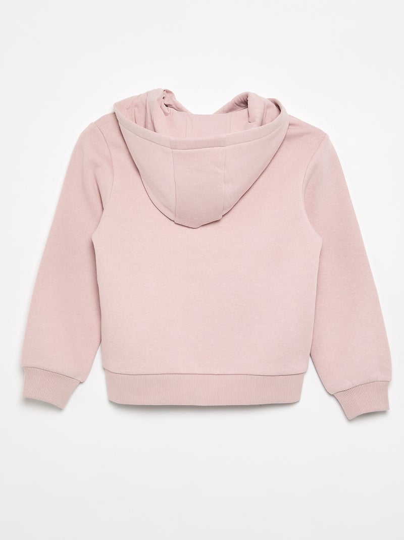 Felpa basic con cappuccio e zip Viola - Kiabi