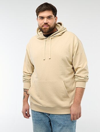 Felpa basic con cappuccio in french terry