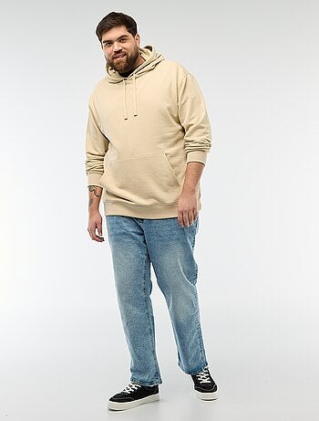 Felpa basic con cappuccio in french terry