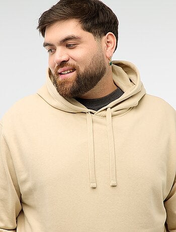 Felpa basic con cappuccio in french terry