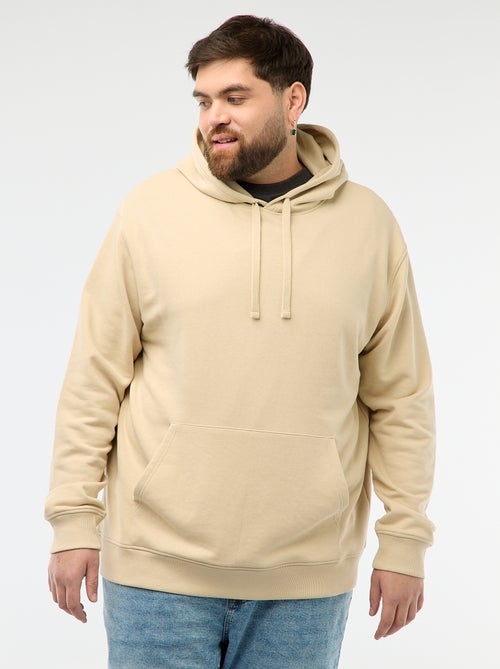 Felpa basic con cappuccio in french terry - Kiabi