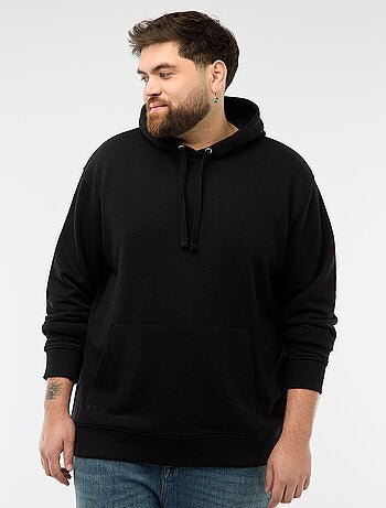 Felpa basic con cappuccio in french terry