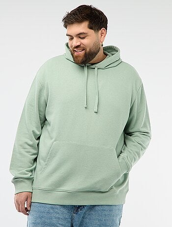 Felpa basic con cappuccio in french terry