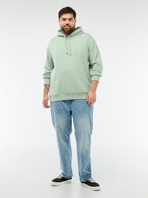 Felpa basic con cappuccio in french terry - Kiabi