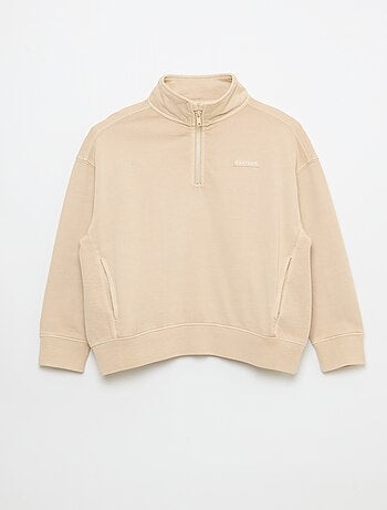 Felpa basic con collo a camionista