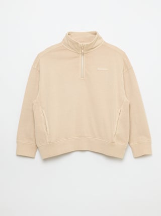 Felpa basic con collo a camionista