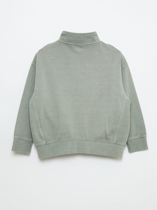 Felpa basic con collo a camionista - Kiabi