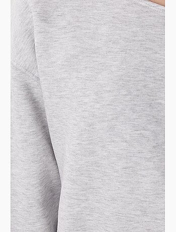 Felpa basic con collo asimmetrico istanbul