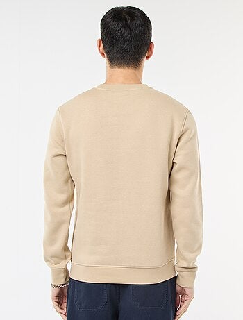 Felpa basic girocollo in felpa garzata