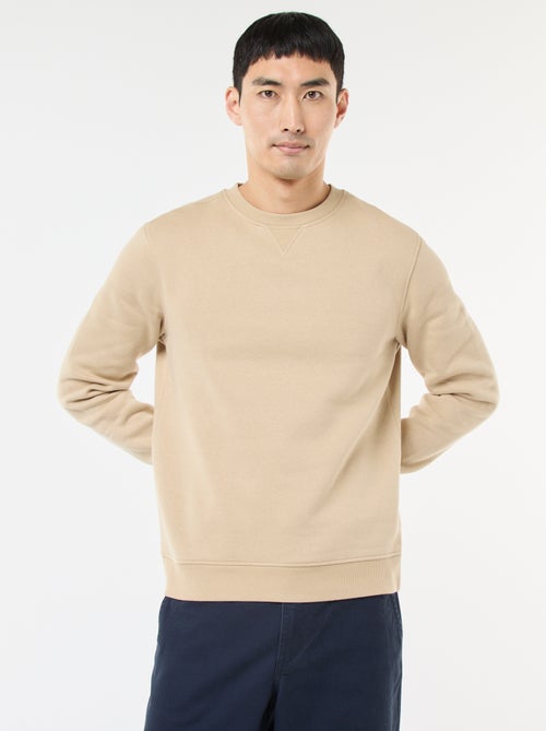 Felpa basic girocollo in felpa garzata - Kiabi