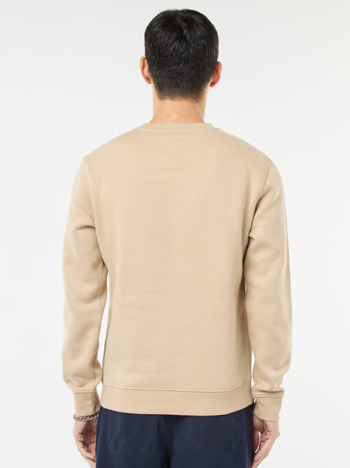 Felpa basic girocollo in felpa garzata - Kiabi