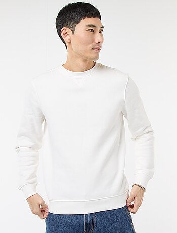 Felpa basic girocollo in felpa garzata