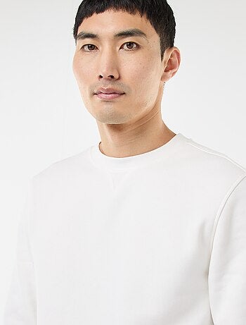 Felpa basic girocollo in felpa garzata