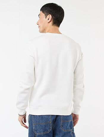 Felpa basic girocollo in felpa garzata