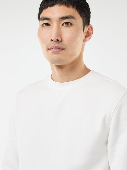 Felpa basic girocollo in felpa garzata - Kiabi