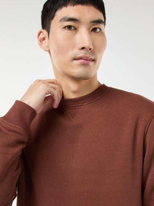 Felpa basic girocollo in felpa garzata - Kiabi