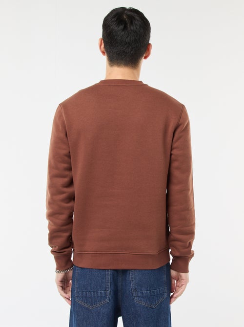 Felpa basic girocollo in felpa garzata - Kiabi