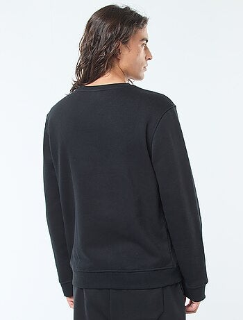 Felpa basic girocollo in felpa garzata