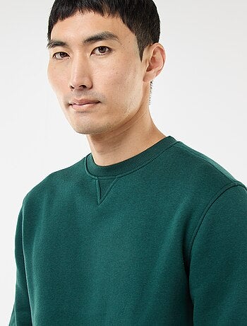 Felpa basic girocollo in felpa garzata