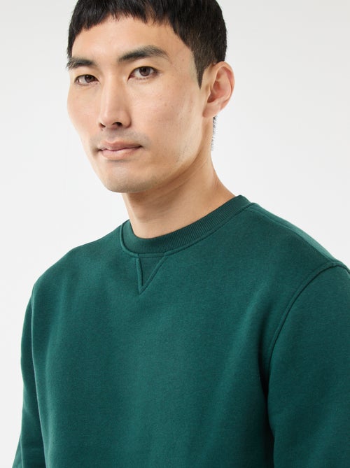 Felpa basic girocollo in felpa garzata - Kiabi