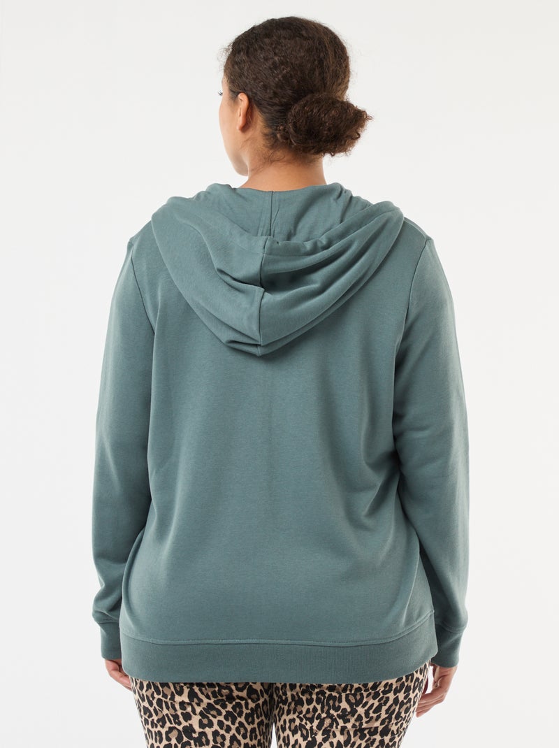 Felpa basic in felpa garzata Blu - Kiabi