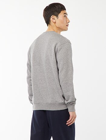 Felpa basic in felpa garzata con collo rotondo