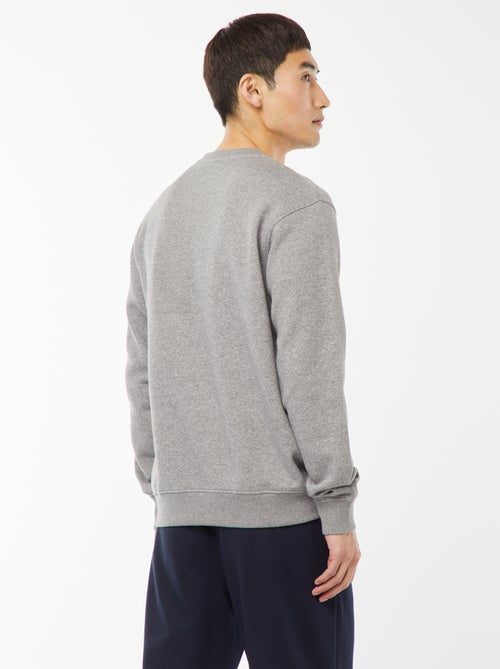 Felpa basic in felpa garzata con collo rotondo - Kiabi