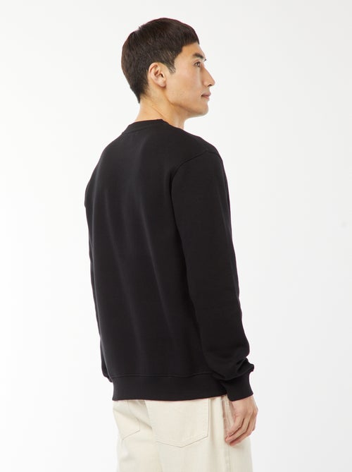 Felpa basic in felpa garzata con collo rotondo - Kiabi