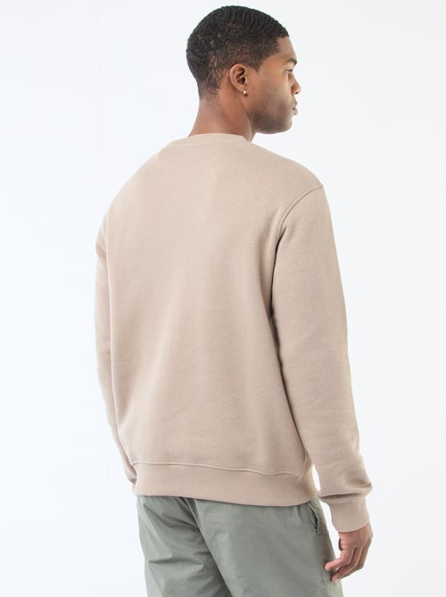 Felpa basic in felpa garzata con scollo rotondo - Kiabi