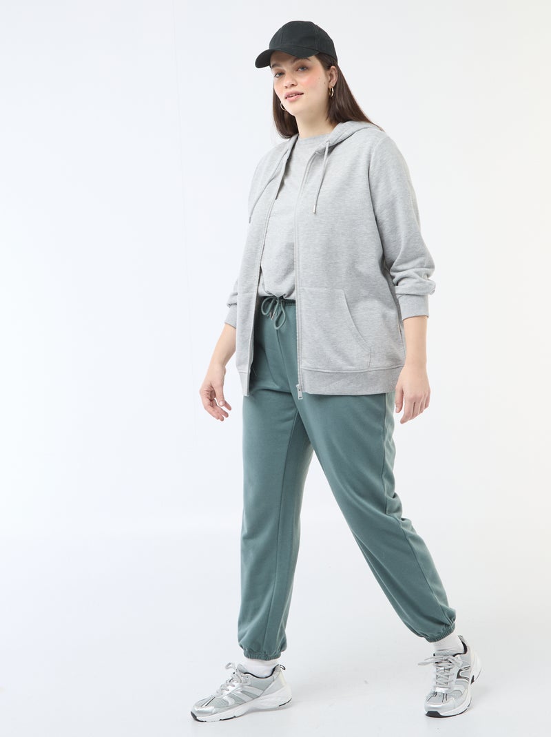 Felpa basic in felpa garzata Grigio - Kiabi