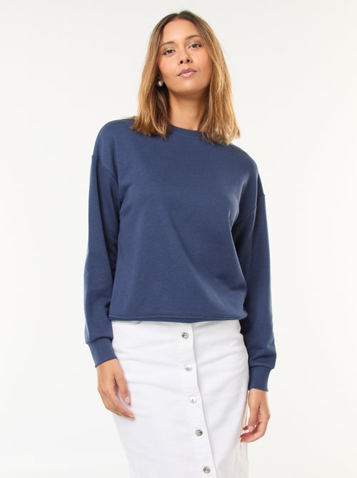 Felpa Donna In Cotone Morbida - Manica Lunga, Girocollo, Leggera, Per Tutti I Giorni