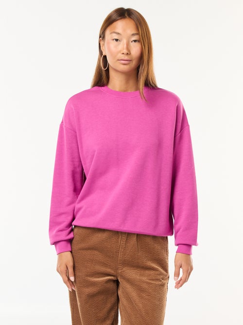 Felpa Donna Con Scollo Rotondo E Maniche Raglan - Poliestere, Taglio Comodo, Per Uso Casual E Sportivo