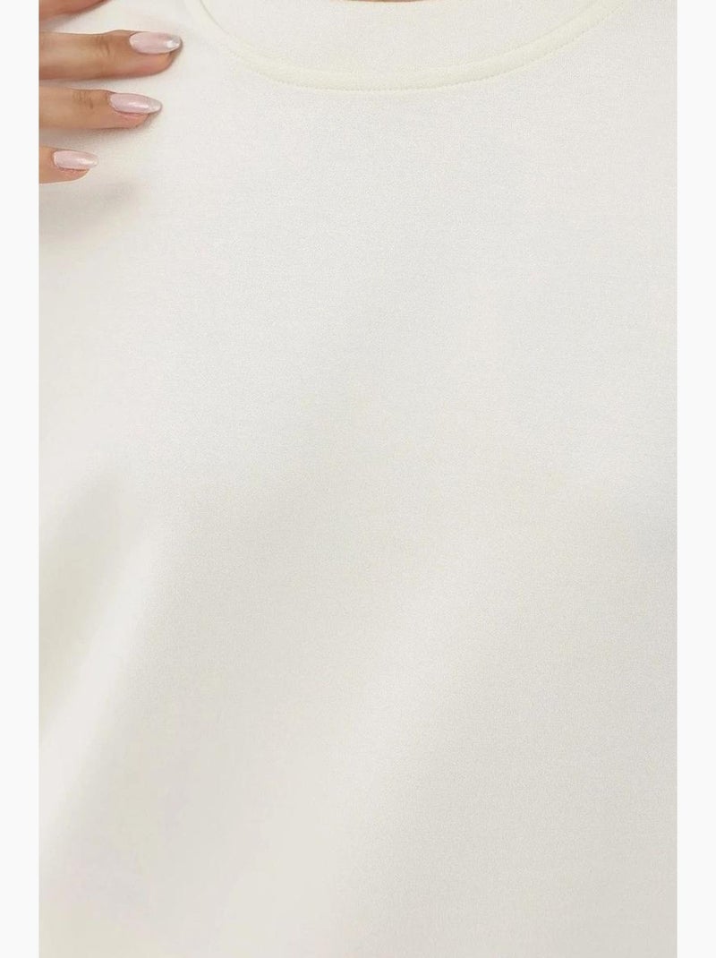Felpa basic modal touch hiccup Avorio - Kiabi