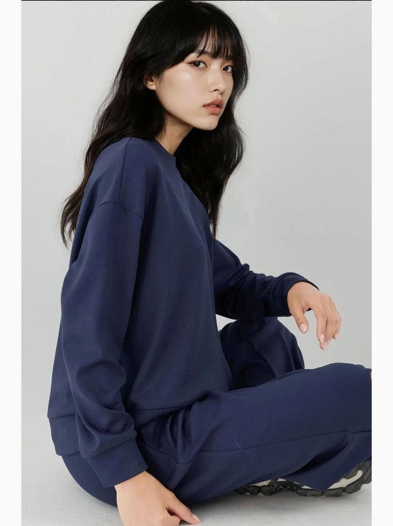 Felpa basic modal touch hiccup Blu marino - Kiabi