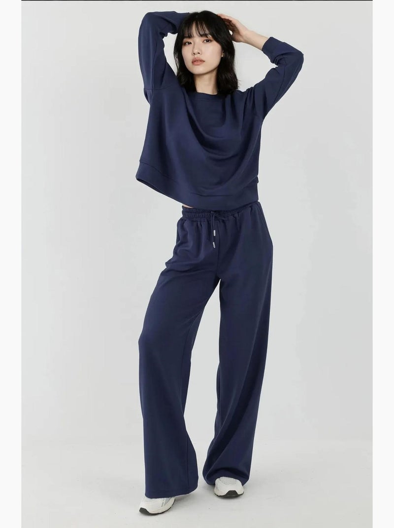 Felpa basic modal touch hiccup Blu marino - Kiabi