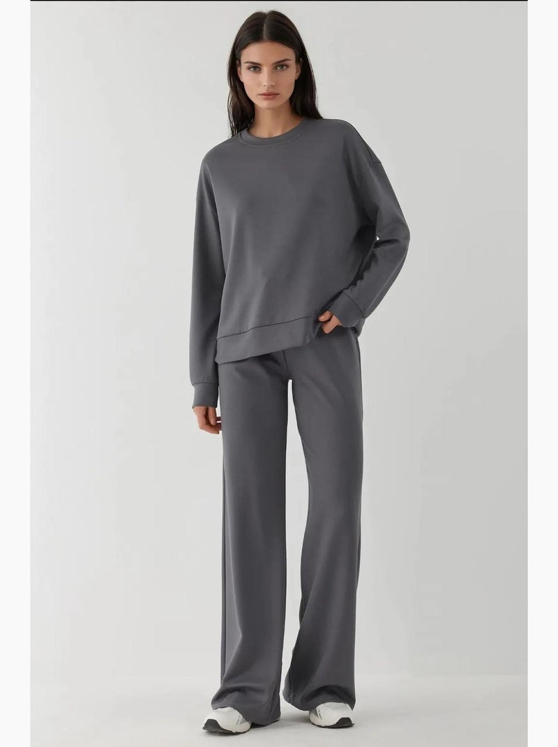 Felpa basic modal touch hiccup Grigio nero - Kiabi