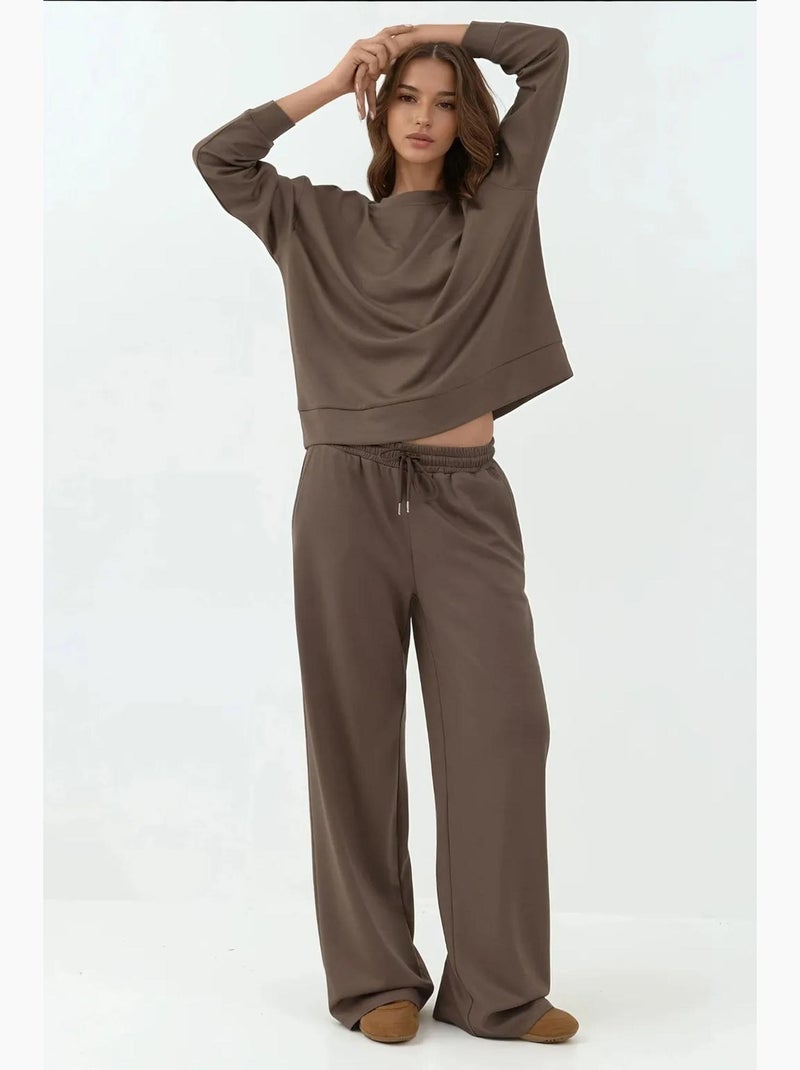 Felpa basic modal touch hiccup Marrone chiaro - Kiabi