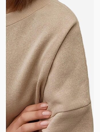 Felpa basic oversize con girocollo hiccup