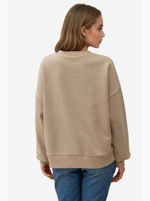 Felpa basic oversize con girocollo hiccup - Kiabi Felpa basic oversize con girocollo hiccup - Kiabi