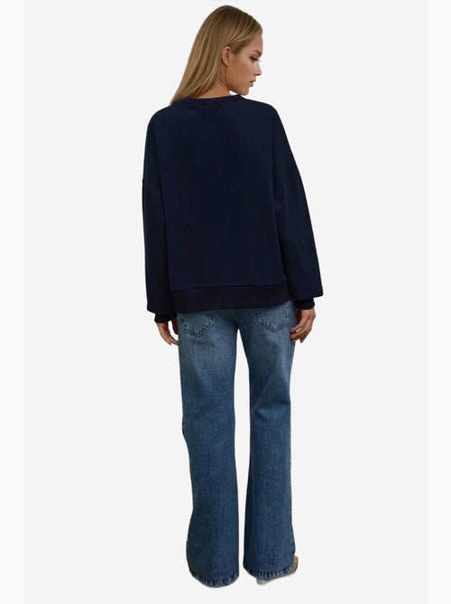 Felpa basic oversize con girocollo hiccup - Kiabi Felpa basic oversize con girocollo hiccup - Kiabi