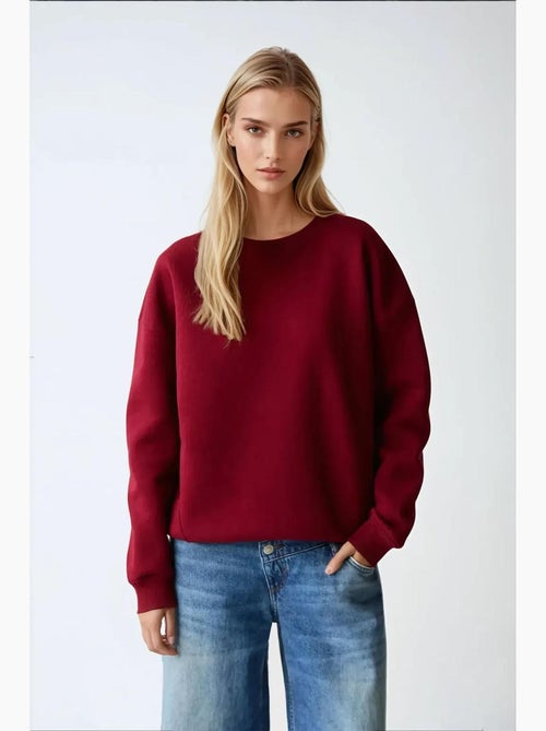 Felpa basic oversize con girocollo hiccup - Kiabi Felpa basic oversize con girocollo hiccup - Kiabi