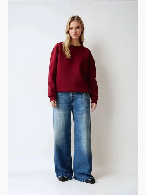 Felpa basic oversize con girocollo hiccup - Kiabi Felpa basic oversize con girocollo hiccup - Kiabi