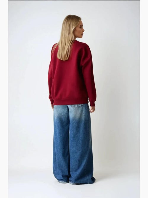 Felpa basic oversize con girocollo hiccup - Kiabi Felpa basic oversize con girocollo hiccup - Kiabi