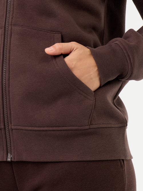 Felpa basica con cappuccio e zip - Kiabi Felpa basica con cappuccio e zip - Kiabi
