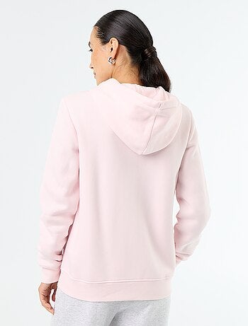 Felpa basica con cappuccio e zip