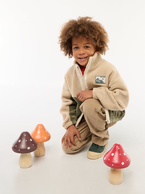 Felpa bicolore in maglia bouclé - Kiabi