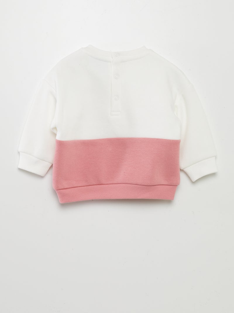 Felpa bicolore Minou ROSA - Kiabi