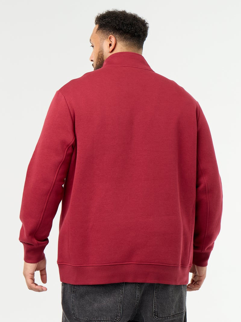 Felpa calda in pile con collo a lupetto Rosso - Kiabi