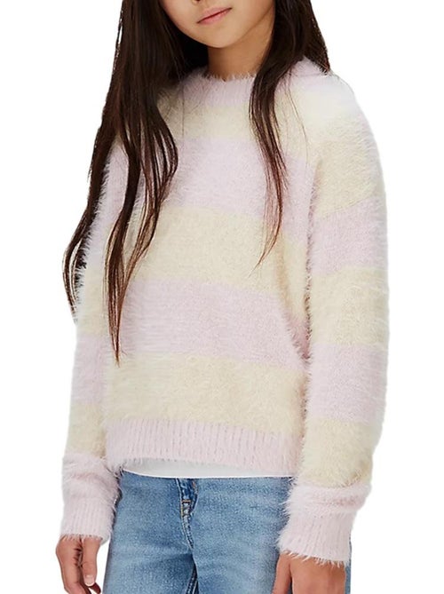 Felpa Calvin Klein Jeans Bambina a Righe - Kiabi